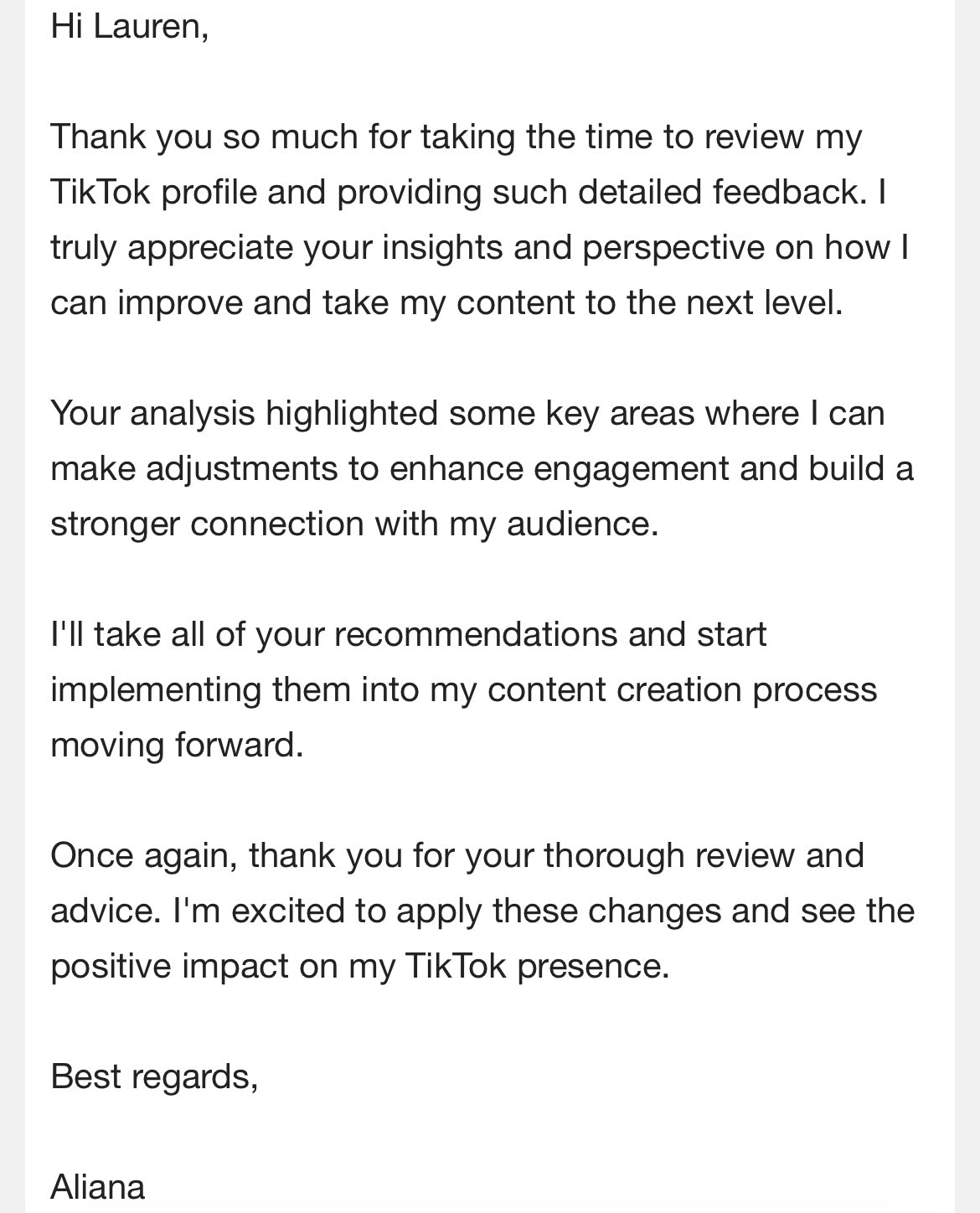SOCIAL MEDIA (TIKTOK) AUDIT